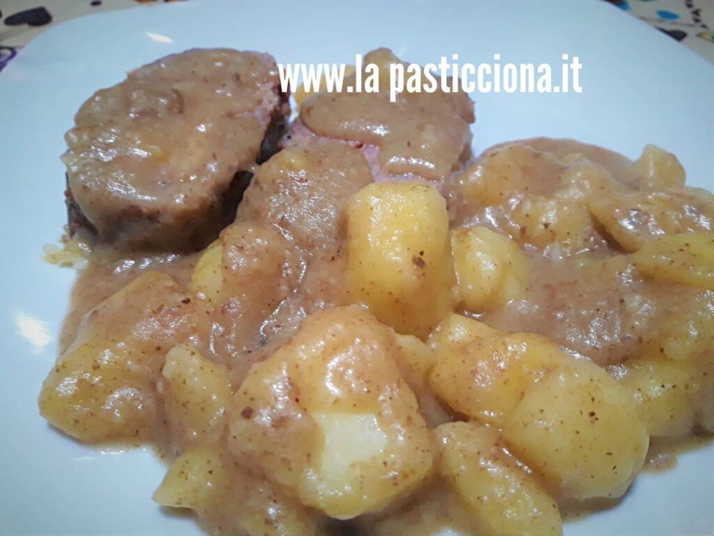 Polpettone con patate in tegame