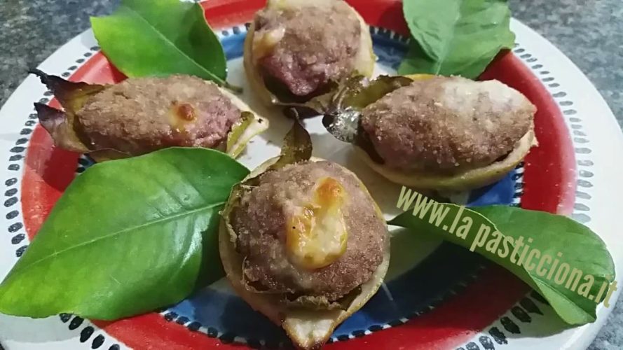 Limoni farciti con carne tritata