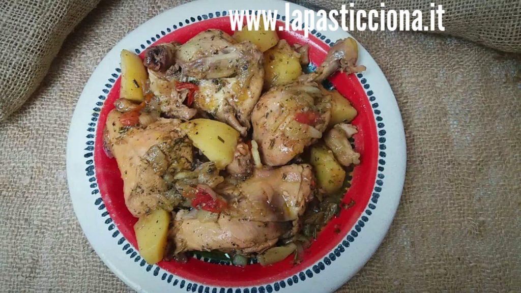 Pollo aggrassato con patate