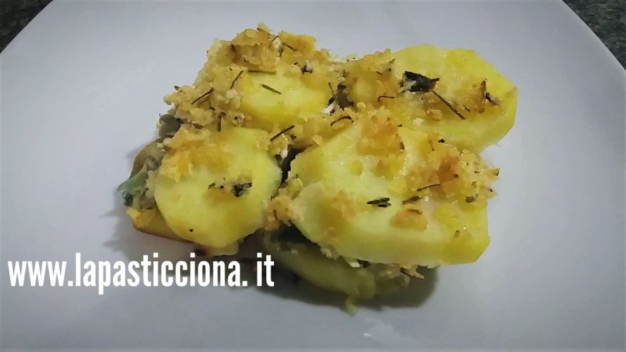 Sformato di patate e carciofi al forno